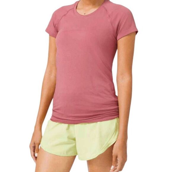 LULULEMON ATHLETICA Swiftly Tech Short Sleeve 2.0 in Brier Rose Size 2 - Picture 1 of 4